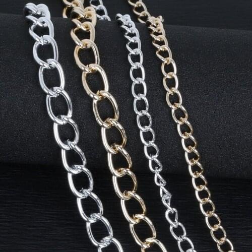 2/5M/ Metal Chain Aluminum Chain Twist Chain Plated Silver/Gold Link For Necklace Bracelet DIY Jewelry Findings Craft Making