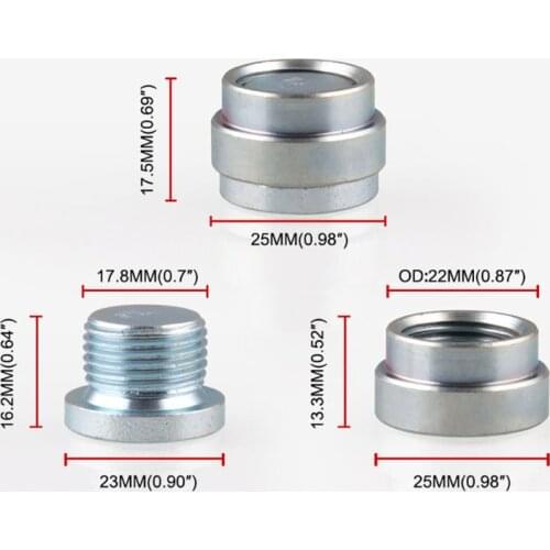 2PCS/Set O2 Oxygen Sensor Weld On Bung & Plug Wideband Nut & Cap Kit Stepped Nut Adapter Great for Custom Exhaust , Headers