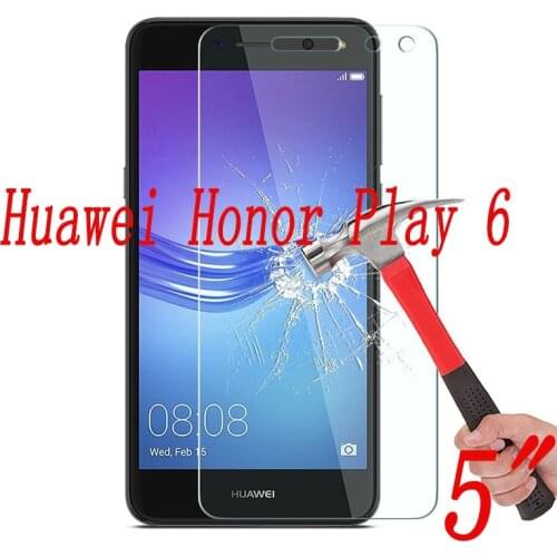 2PCS NEW Screen Protector mobile phone For Huawei Honor Play 6 play6 5.0" 9H Tempered Glass Film Protective Screen Cover