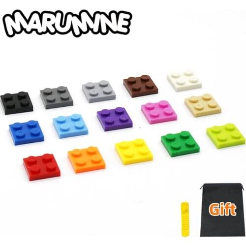 MARUMINE 300PCS/Lot 2x2 Plate DIY Building Blocks Creator Toys MOC Educational Bricks Parts For Kids Learning