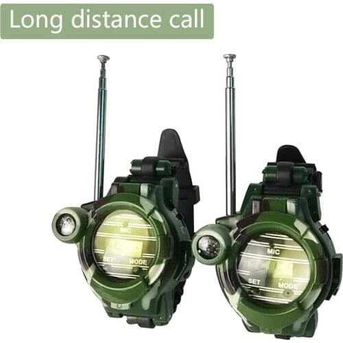 4# Camouflage Military Watch Wireless Walkie-talkie Seven-in-one Outdoor Childrens Walkie-talkie Toy Radio Transceiver