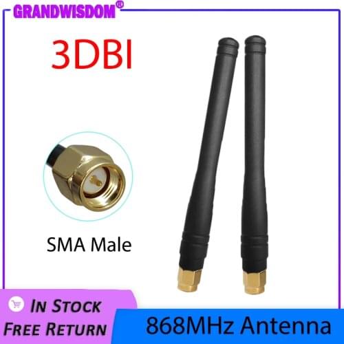 868MHz 915MHz lora Antenna 3dbi SMA Male Connector GSM 915 MHz 868 MHz antena outdoor signal repeater antenne waterproof Lorawan