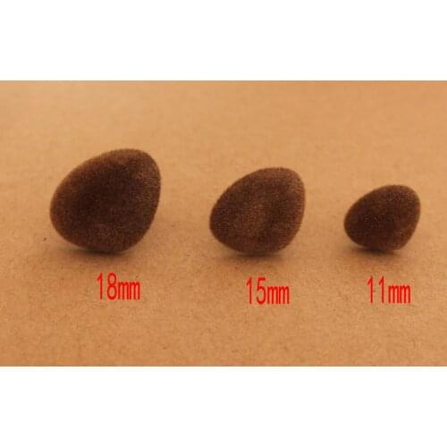 Free shipping!!! Plastic Triangle Velvet Noses Buttons Eyes DIY For Bear Toy DIY Safety nose dolls toys accessories--30pcs