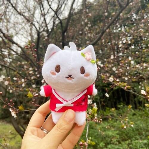 Boxi Kawaii Cat Plush Keychains Toy Cute Cartoon Fluffy Stuffed Animal Doll Pendant Toy for Key Bag Car Birthday Gift In Stock