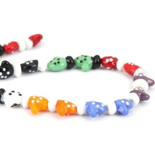 DoreenBeads Lampwork Glass Beads Sock Glove At Random Flower DIY Charms About 16 x 14mm 18 x 15mm, Hole: Approx 1.2mm, 1 Strand