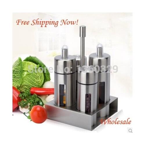 European Cooking Tools Salt Pepper Shakers Spice Temperos Bottles Condimentos Cruet Sets Sauce Oil Galheteiro kitchen Accessory