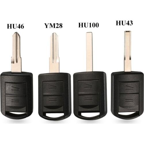 Jingyuqin 10pcs/lot 2 Button Uncut Blade Remote Key Shell for Vauxhall Opel Corsa Agila Meriva Combo Car Key Case NO Chip