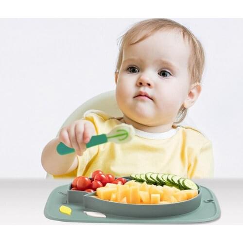 Suction Cup Bottom Creative Children Training Dining Plate for Toddler