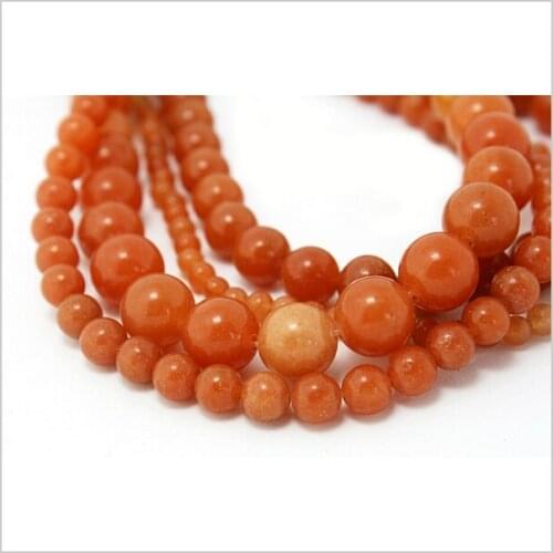 Top Selling 4/6/8/10 mm Round red aventurine Stone Beads Natural 15'' DIY Bracelet Necklace Jewelry Making BTB633-636