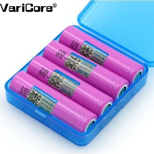 VariCore original for samsung INR18650 30Q battery 3000mAh lithium battery inr18650 powered rechargeable battery+18650 BOX