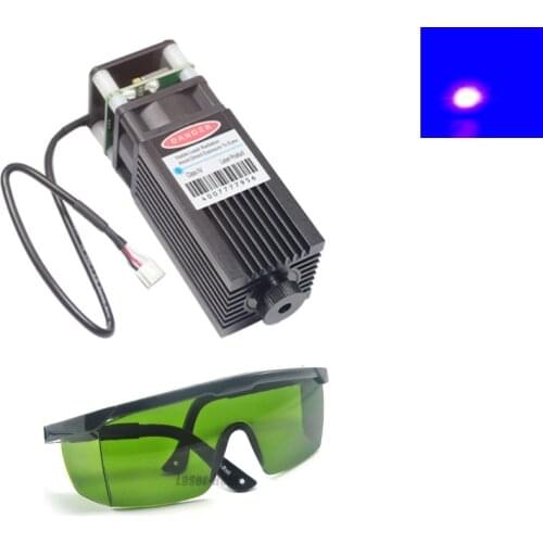 Powerful Focusable 450nm 15W Blue Laser Module DIY Laser Head for CNC laser Engraving Machine Cutter 3D Printing w/Safty Glasses