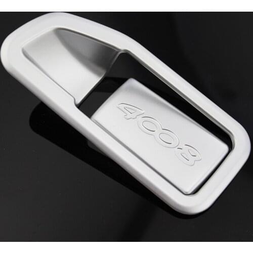 My Good Car ABS Dumb silver Co-pilot handle door bowl Trim car styling Accessories For Peugeot 4008 2017-2018 car Accessorie