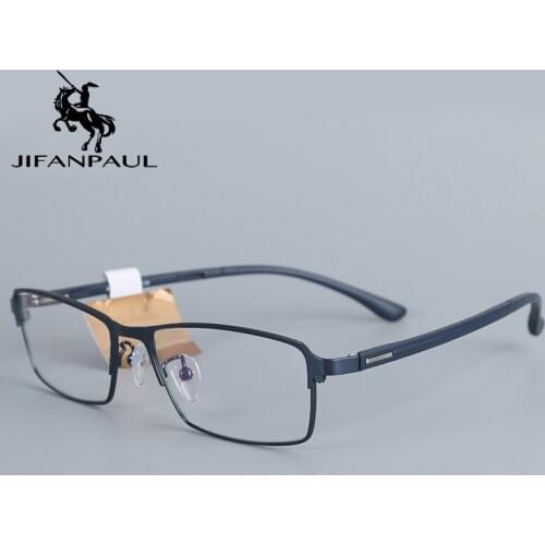 JIFANPAUL Mens eyesglasses frame anti-blue light glasses male computer optical glasses male retro classic glasses for men
