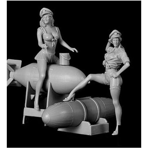 New Unassembled 1/32 modern Pin-up Girls Set figure Resin Kit DIY Toys Unpainted resin model