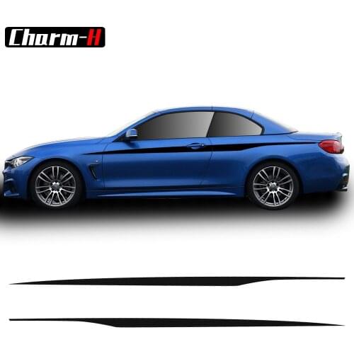 2pcs Side Decal for BMW F32 4 Series Coupe M Performance Accent Atripes Side Stripe Graphics Sticker Car Styling
