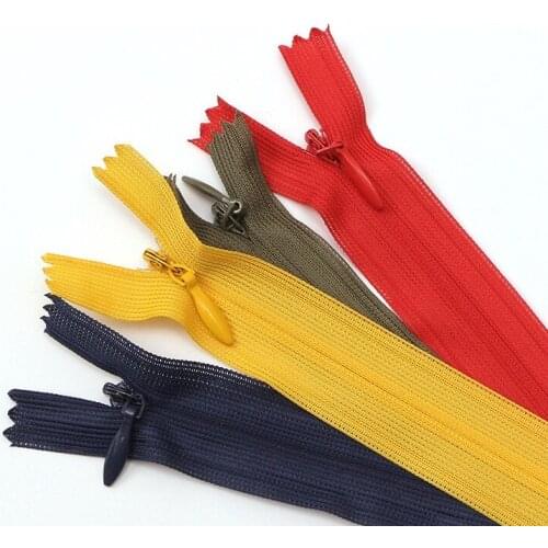 3# Invisible Zipper 25CM/10 Inches Length Nylon Coil Zipper Sewing for Tailor Handicraft Clothes Accessories 10 Pcs Wholesale