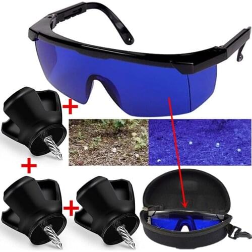 Golf finding glasses,Golf Ball Finder+3-Prong Golf Ball Retriever Grabber Pick Up,Back Saver Claw Put On Putter Grip