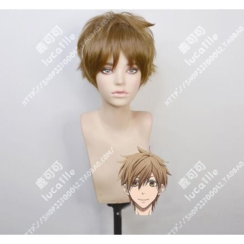 Anime Dakaretai Otoko 1-i ni Odosarete Imasu Ryo Narumiya Wig Cosplay Short Heat Resistant Synthetic Hair Wig + Wig Cap