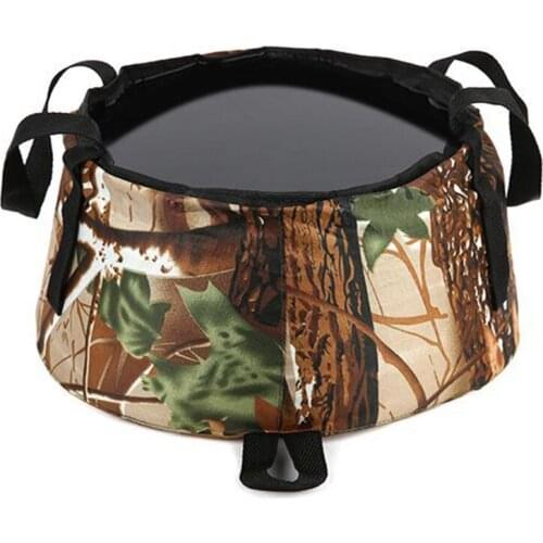 Portable Water Buckets For Outdoor Hiking Camping Folding Washing Basin Pot Durable Polyester Water Container Bag