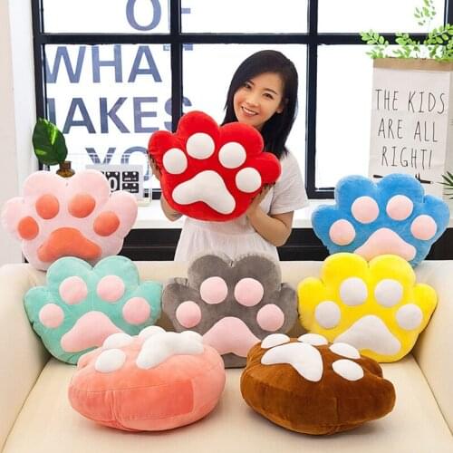 Portable Blanket Cute Pillow Cat Claw Cushions Blanket Seat Pad Office Nap Blanket Chair Cushions Sofa Pillows Seat Cushion