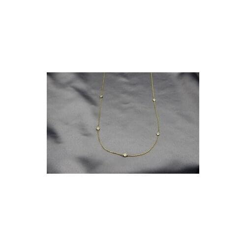 Zircon Stone Gold Plated Chain Necklace