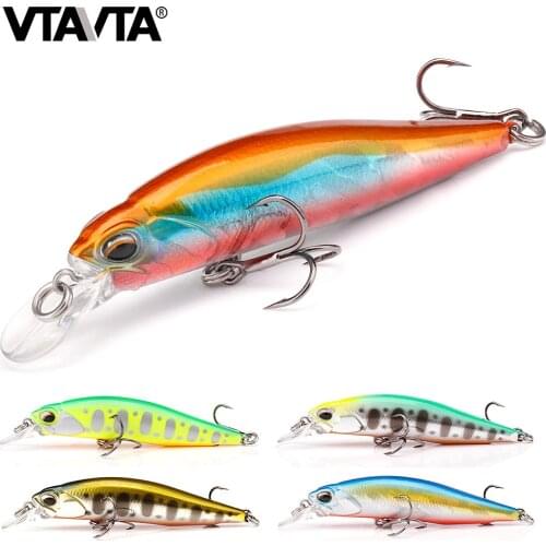 VTAVTA 65mm 5g Silent Minnow Crankbaits Fishing Lure Trout Artificial Bait Hard Sinking Wobblers For Pike Fishing Accessories