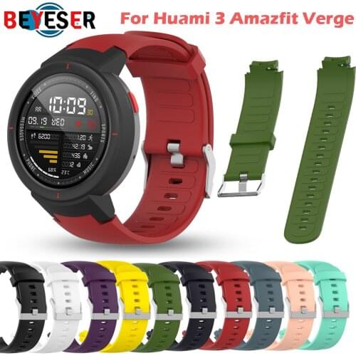 Silicone Watchband for Xiaomi Huami 3 Amazfit verge Watch band Replacement Band Belt for AMAZFIT VERGE3 Wrist Bracelet Straps