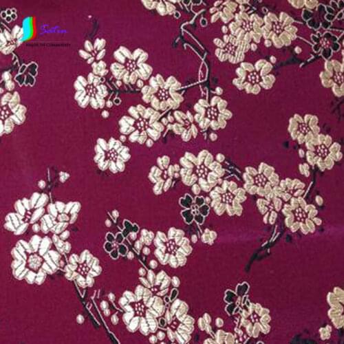 Ancient Han Dress Baby Dress Kimono COS Senior Dress Brocade Fabric Purple Background Silver Purple Plum 100cm/lot A0040M