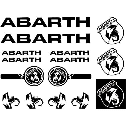 Car Stylish Sticker For fiat abarth 500 Tipo vinyl film DIY Automobile Tuning Car Accessories jy-010