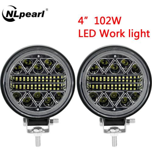 NLpearl 12V 24V LED Light Bar/Work Light Offroad 4X4 for Jeep Truck Tractor Boat SUV ATV LED Car Driving Work Light Fog Lights