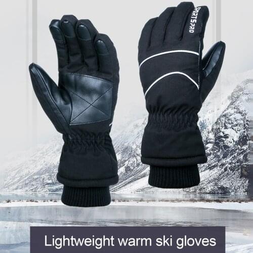 Thermal Full-Finger Ski Gloves Men Women Winter Skiing Waterproof Snowboard Gloves Touch Screen Snow Motorcycle Warm Mittens