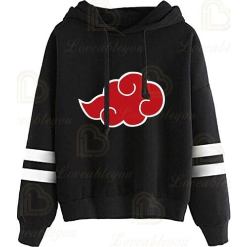 2021 Japan Anime 3D Naruto Printed Hoodie Red Cloud Hoodies Cartoon Sweatshirt Personalized Jacket Cosplay Streetwear Tops