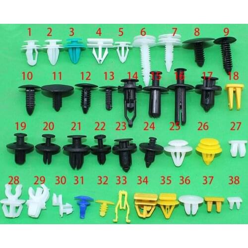 300pcs 38kinds Universal Mixed Auto Fastener Car Bumper Clip Screw Rivet Door Panel Fender Fit for All Car