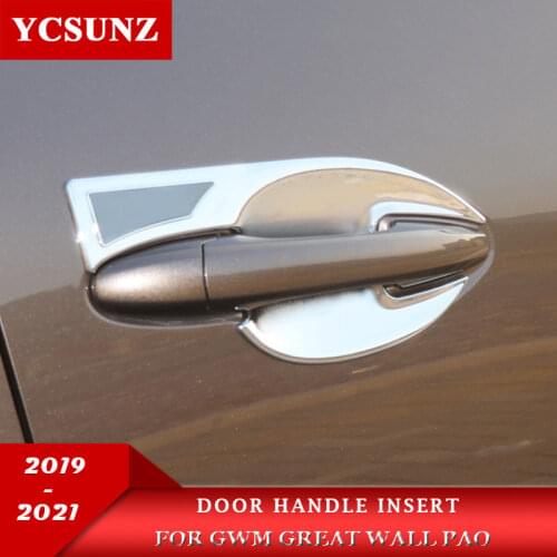 ABS Door Handle Bowl Inserts For GWM Great Wall Pao Great Wall Power 2019 2020 2021 Pick Up Car Parts 4 handles