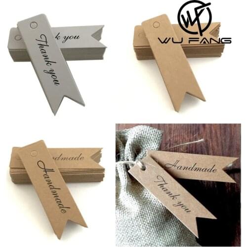 Bookmarks With Blank 100 Pcs DIY Jewelry Material Logo Tag Kraft Paper Labels Retro Baking Small Label Chocolate Packaging Card