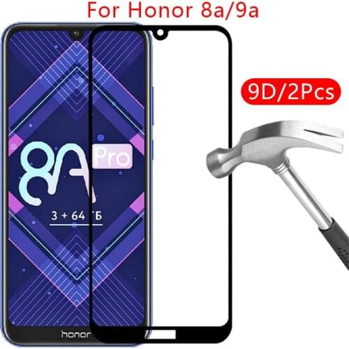 9d protective tempered glass for huawei honor 9a 8a prime 2020 pro screen protector on honer 8 9 a a8 a9 8aprime honor8a honor9a