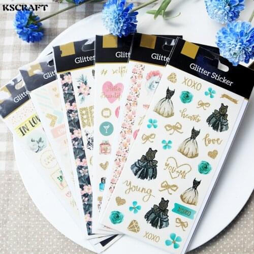 KSCRAFT 1pc Girl Style Vellum Stickers for Scrapbooking Happy Planner/Card Making/Journaling Project