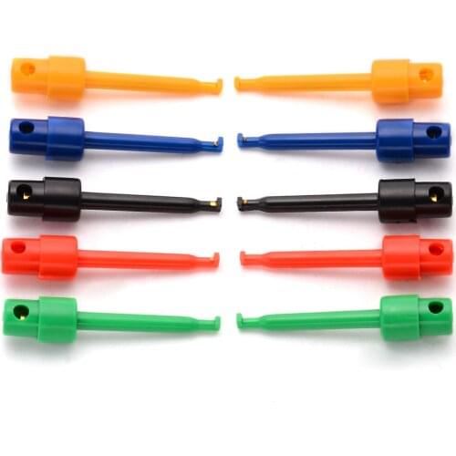 10pcs Mini Multimeter Lead Wire Kit Testing Hook Clip Grabber Test Probe SMT/SMD For Cell Phone Electronic Products