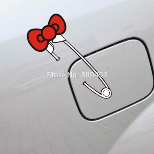 10 x Lovely Creative Car Body Stickers Bowknot Paper Clip Lock Car Scratches Covers Decoration Car Decal Pattern Vinyl Decal