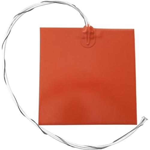 110v 800w 500x500x1.5mm Flexible Silicone Rubber Heater For 3D Printer with 100k thermisstor