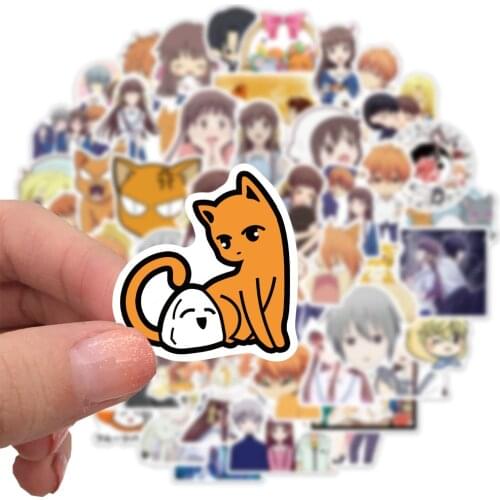 10/50Pcs Cartoon Fruits Basket Anime Stickers for Kids Luggage Skateboard Helmet Laptop Case Trolley Guitar Graffiti Wholesale