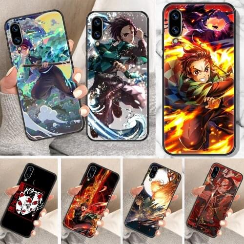 Demon Slayer Kamado Tanjirou Phone Case For Huawei Honor 6A 7A 7C 8A 8X 8 9 9X 10 10i 20 Lite Pro black 3D cover painting shell