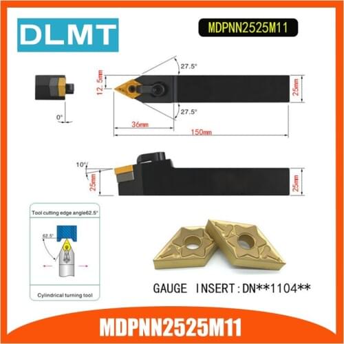 MDPNN2525M11 62.5 Degree External Turning Tool Holder For DNMG110404 DNMG110408 Used on CNC Lathe Machine