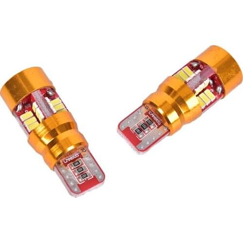 Hot 2Pcs T10 3014 27SMD Reading Door Tail Turn Signal Lamp White LED Car Width Light Bulb Automobiles Light-emitting Diode Dome