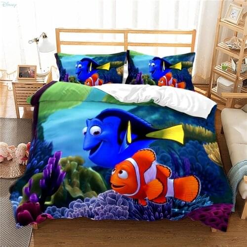Finding Nemo 3d Bedding Set Dory Marlin Cartoon Character Duvet Cover Sets Pillowcase Twin Full Queen King Boys Girls Kids Gifts