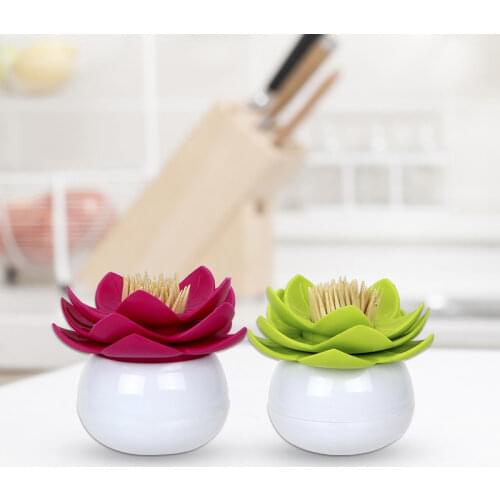 1pc Lotus Cotton swab box lotus cotton bud holder base room decorate / Lotus Toothpicks holder Toothpick case