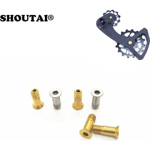 M5 * 14.2 Bicycle Titanium Alloy Guide Wheel Bolts Screw Bicycle Rear Derailleur Bolt Jockey Wheel Bolt Bike Accessories