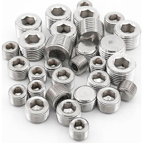 M8 10 12 14 16 18 20 22 24 27 30 33 Metric Thread Male 304 Stainless Steel Countersunk End Plug With Allen Fitting