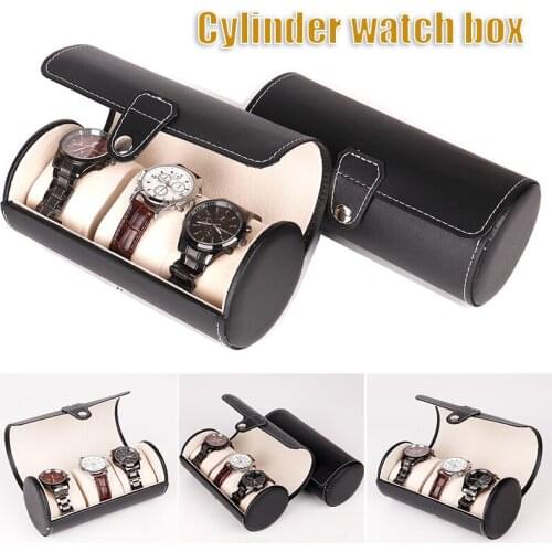Multifunctional Watch Roll Travel Case Leather Watch Roll Box Watch Roll Organizer for Men Women XH8Z