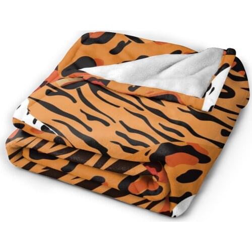 Soft Warm Flannel Blanket African Animal Travel Portable Winter Throw Thin Bed Sofa Blanket